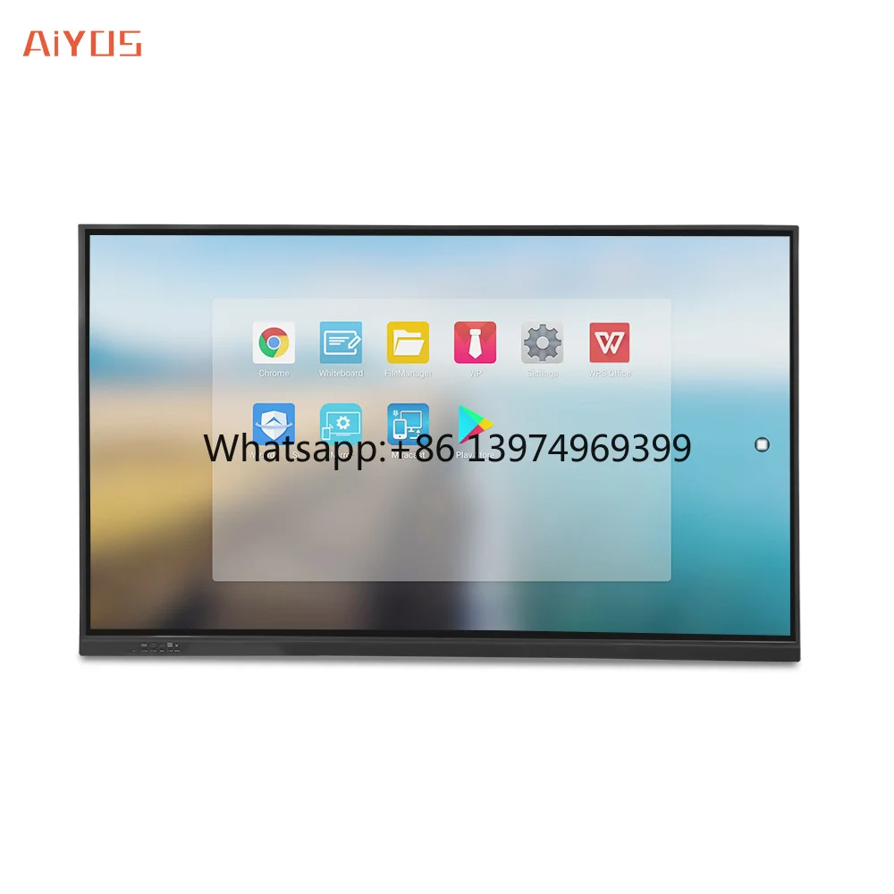 55 65 75 86 98 Inch Smart Display Whiteboard IR Multi-Touch 4K+ All-In-One Android 12.0/13.0 Interactive Board for Schools