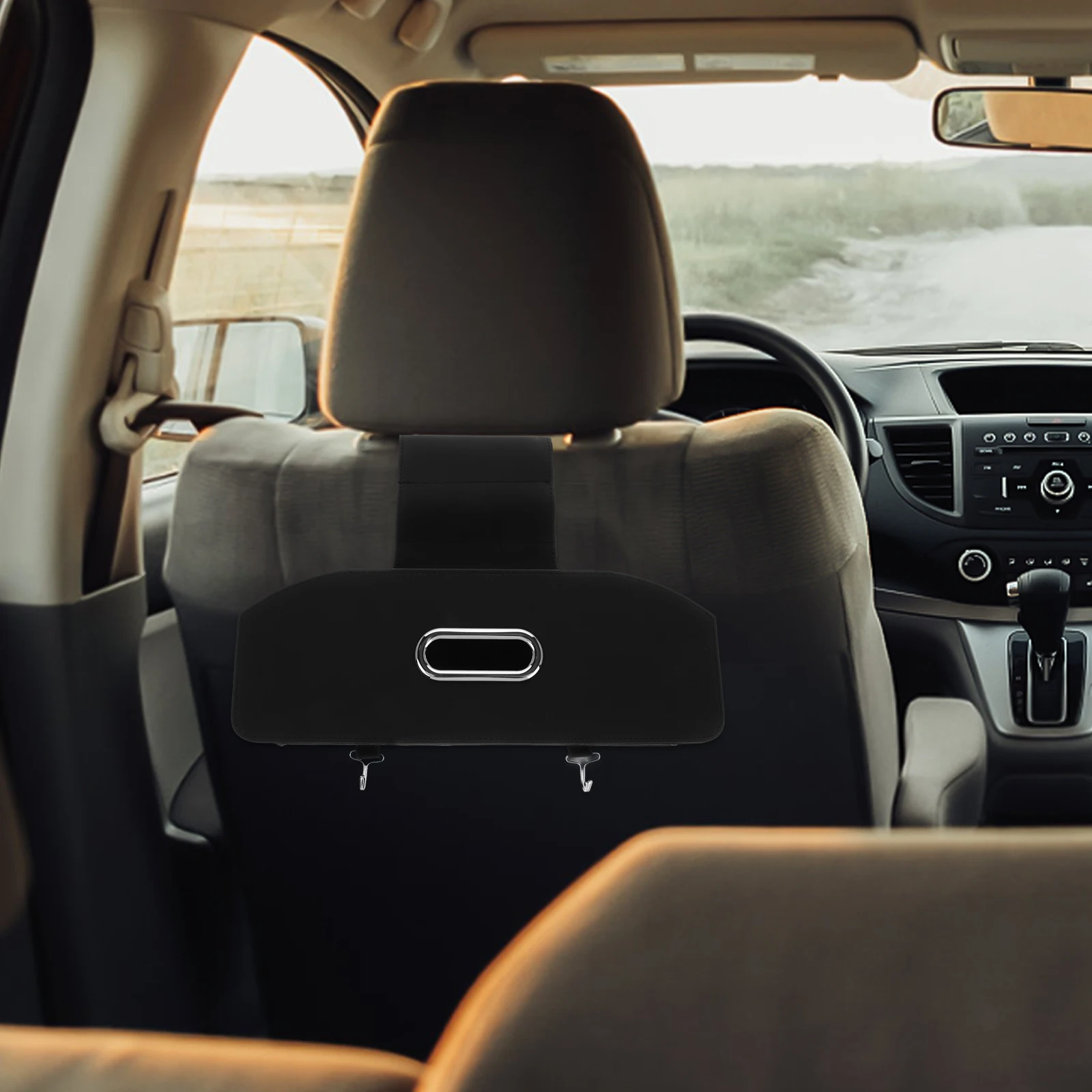 

Seat Bag Tissue Backseat Black Extra Rear ganizer Cup Holder Box Accessories Storage Solution Multifunctional Car Seat Storage