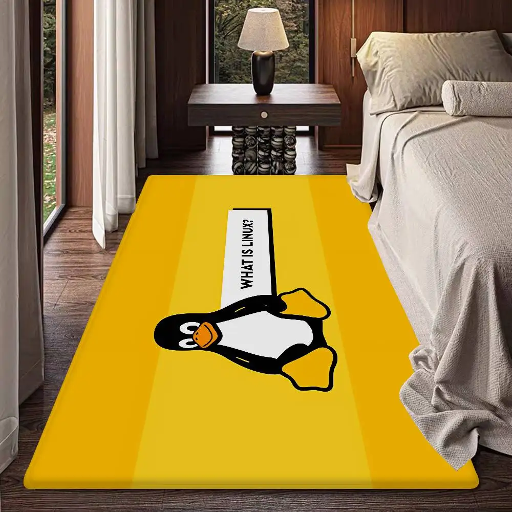 Linux Operating System Tux Penguin Floor Mat Nordic Style Home Doormat Bathroom-Toilet Mats Bedroom Hotel Decor Mat