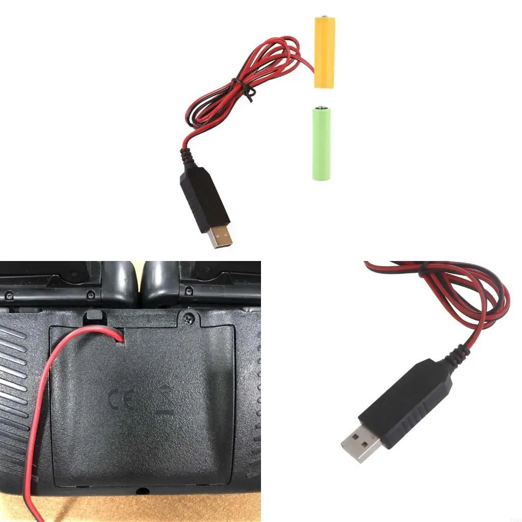 193A Battery Eliminators USB 5V Replace 2x 1.5V LR6 AA Dummy Battery Power Cable