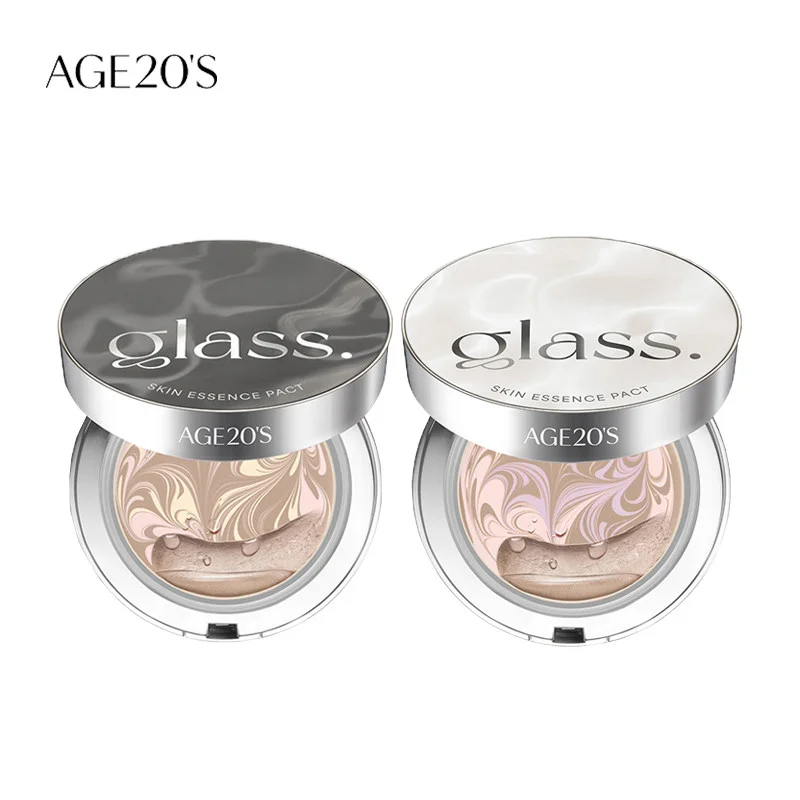 Korea Age20s Glass Air Cushion Makeup Foundation Three-Tone Blended Serum Concealer Long-Lasting Moisturizing Makeup Cosmetics
