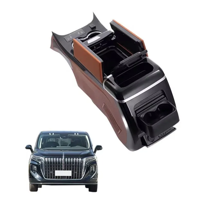 Luxury ABS Universal Car Armrest Console Storage Box with Seat Gap Filler for Interior Accessories