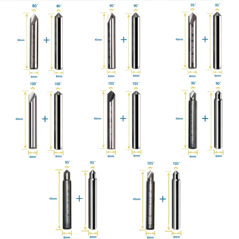 Carbide Dimple Cutter 90° 95° 100° milling cutter for Vertical Key cutting Machine to duplicate key Locksmith Tools