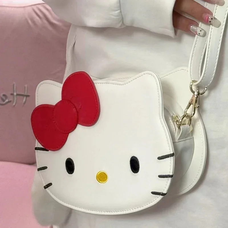 Hello Kitty 50th Anniversary Crossbody Shoulder Bag Cartoon Anime Decoration Fashion Trendy Accessories Cute Girl Perfect Gift