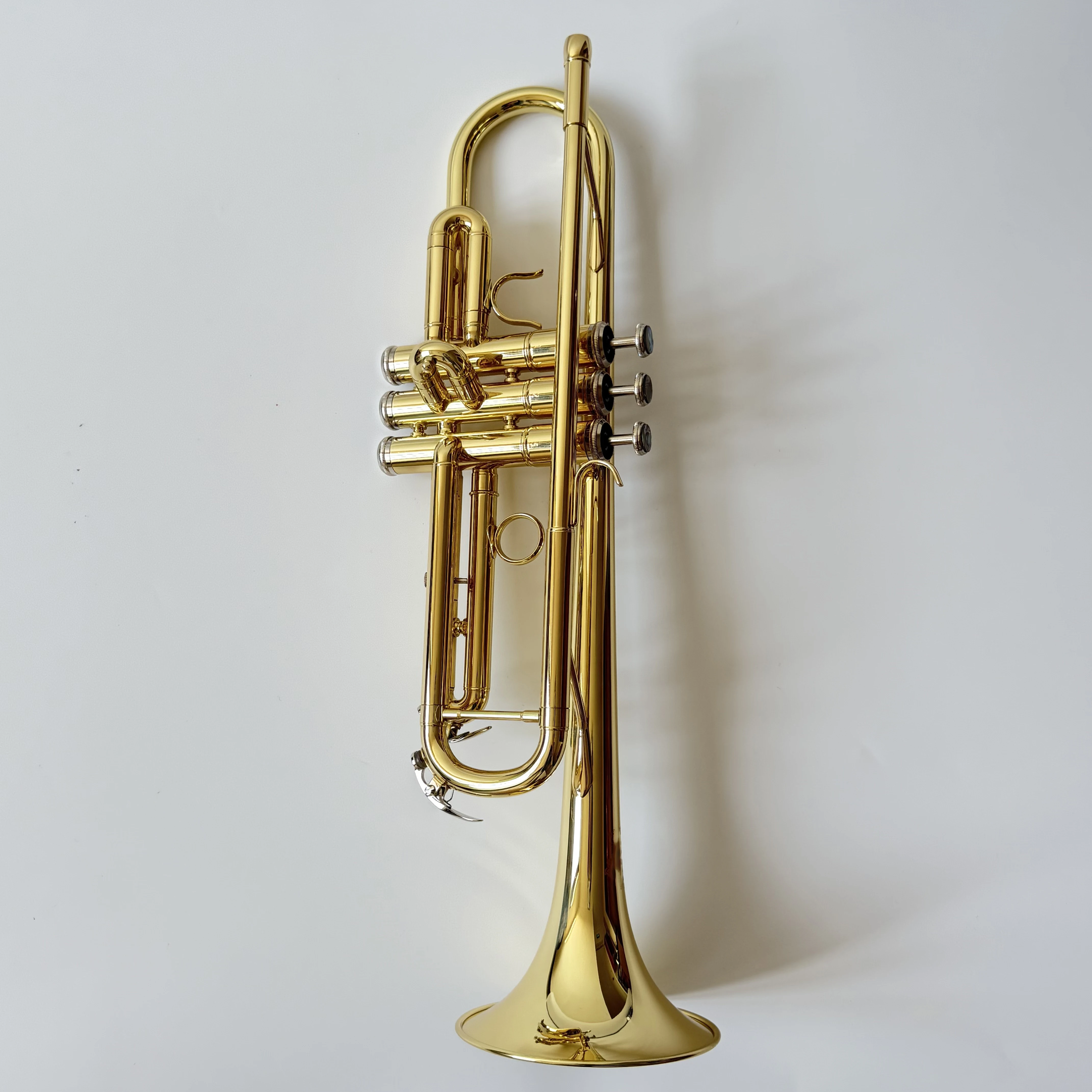 Yellow Brass Wholesale Customized logo Trompete with Abalone Touch Button
