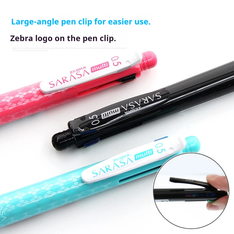 ZEBRA J4SA11 4-Color Multi-Pen(Black/Red/Blue/Green)+0.5 Mechanical Pencil All-in-One Ballpoint Pen for School,Take Note,Planner