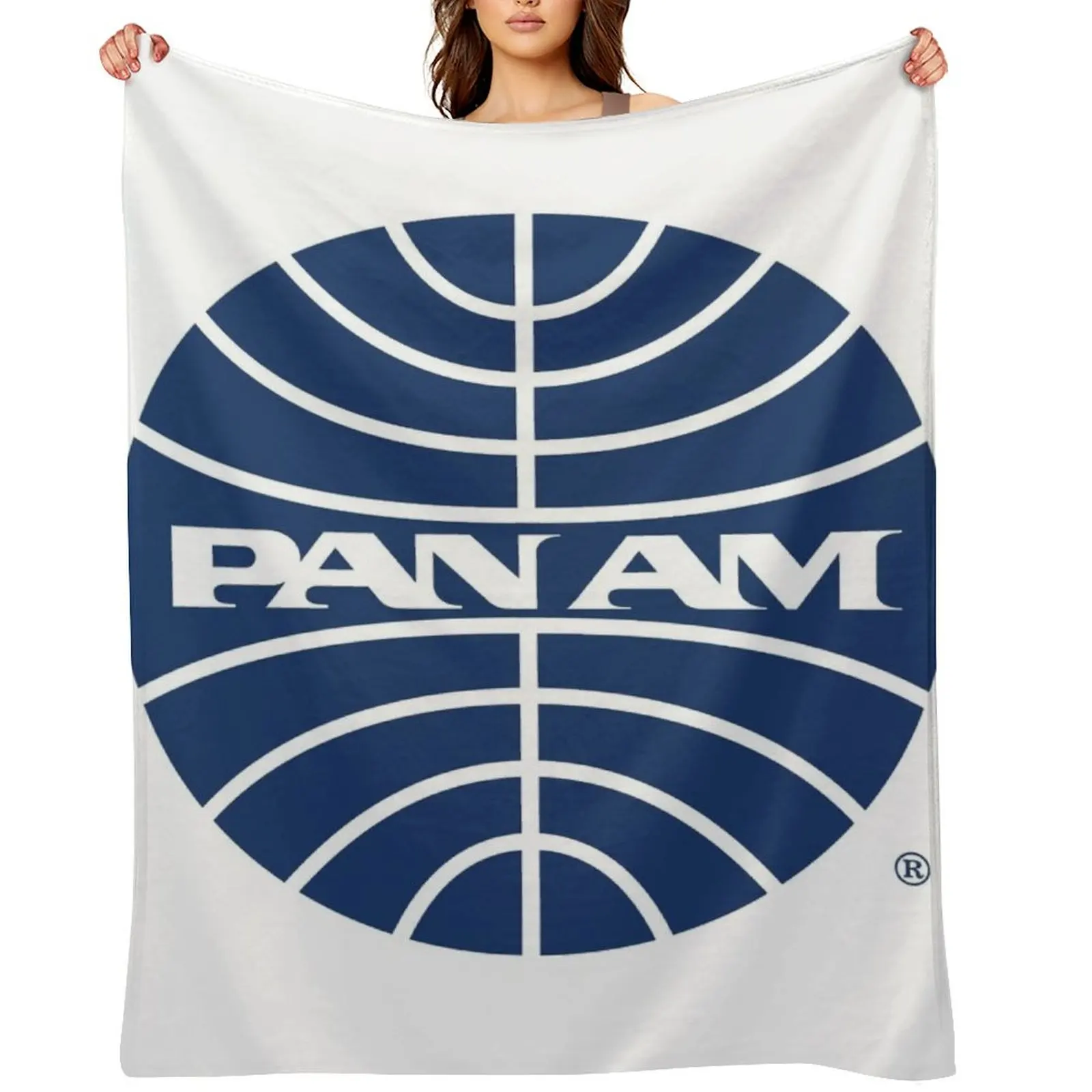 

Pan Am Mid 1950s Globe Inverted Throw Blanket sofa bed anime Blankets For Sofas Hairy Blankets
