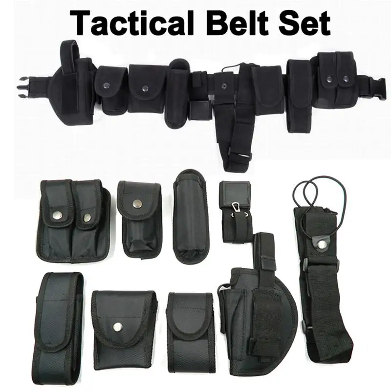 Tactical Duty Belt Set with Utility Tool Pouch, Molle Military Hunting Belt Combat Belts & Waist Pack, Outdoor Security Belt