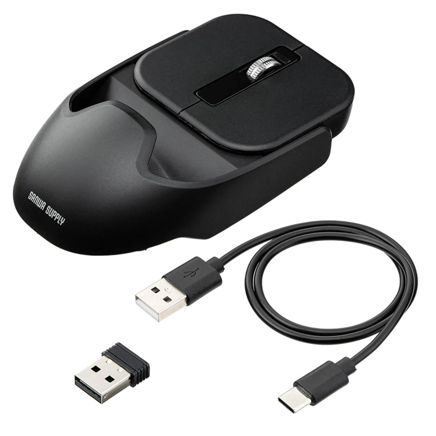 SANWA Bluetooth Mini Mouse Custom Dual Mode Lithium-ion Battery Wireless Distance 10m Magnetic Split Portable Commuting Mouse