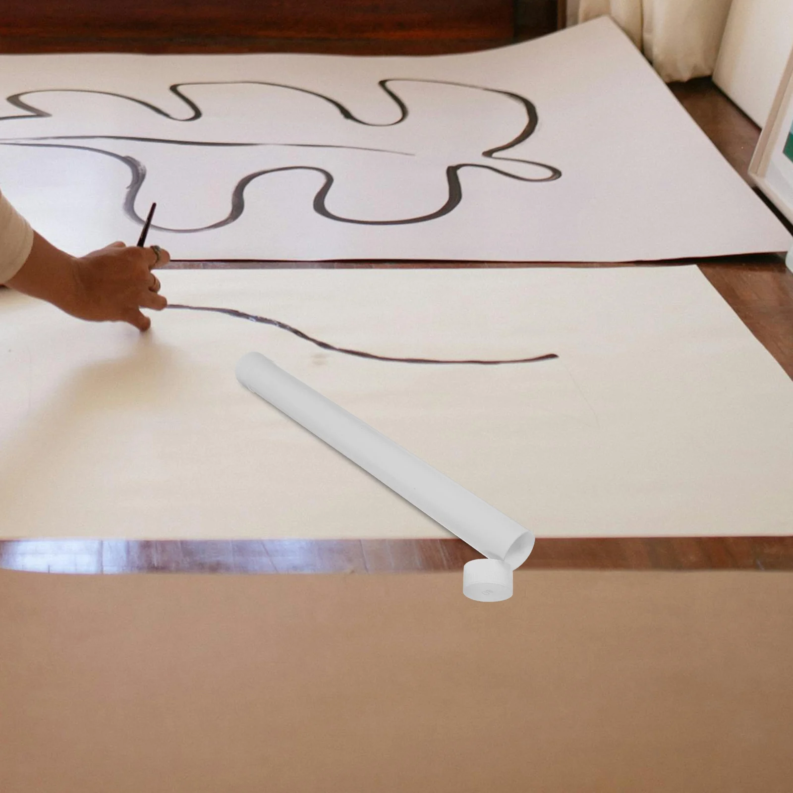 2pcs Poster Tube Pvc Reusable Artwork Storage Transport Protection For Posters Paintings Documents Drawing Case Mailing Tube