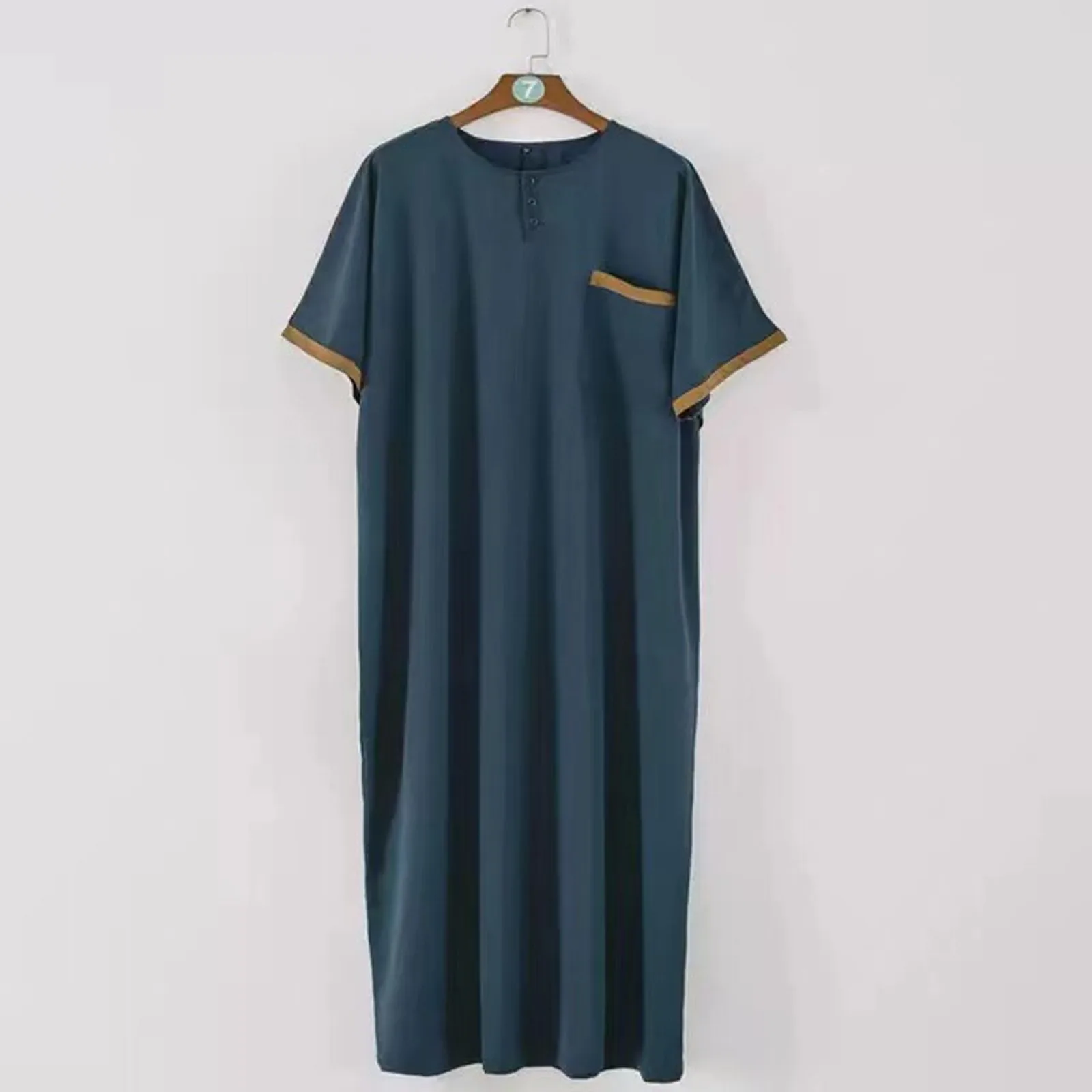 Vestido largo musulmán tradicional para hombres, Abaya, Arabia Saudita, Eid, oración, Jubba, Thobe, blusa árabe, caftán, ropa islámica