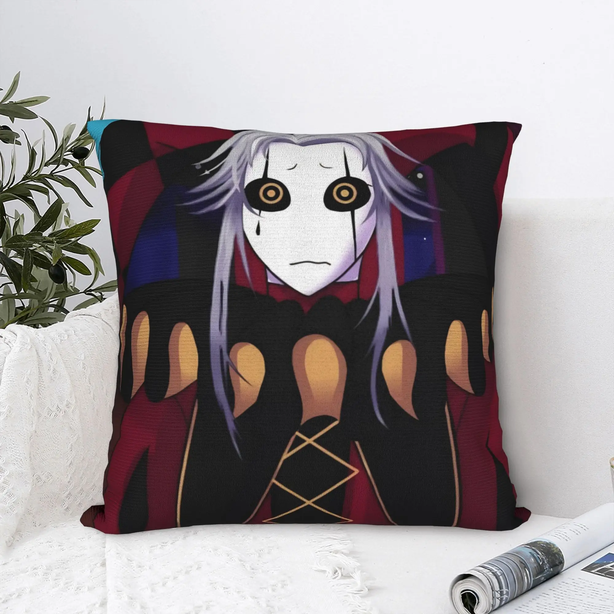 Pierrot Harlequin Jester TFC Square Pillow Cases Freak Circus Cushion Cover Decorative Throw Pillow Case Cover for Home 40*40cm