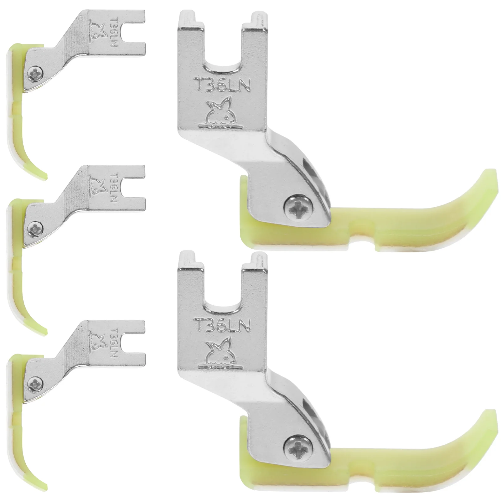 Pieds-de-biche pour Machine à coudre, 5 pièces, Guide simple face en plastique, facile à installer, pour Machine à coudre industrielle à aiguille unique