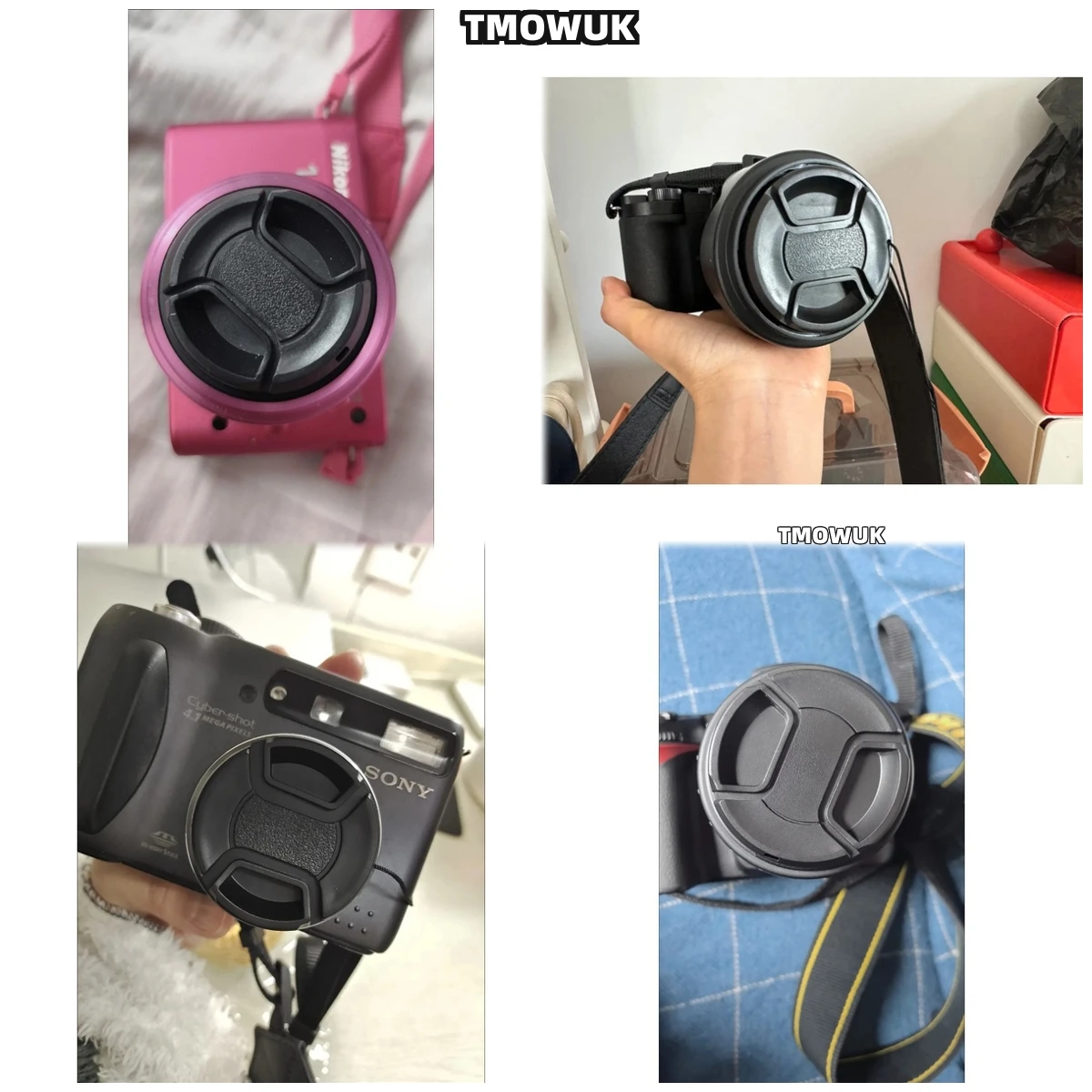 

For Panasonic S5W S9M2 G2 G3 GH3 GX8 GF7 ZS60 DMC-FZ100 DMC-FZ150 Camera Lens Cap Protective Cover Center Pinch Snap-on 49mm 52
