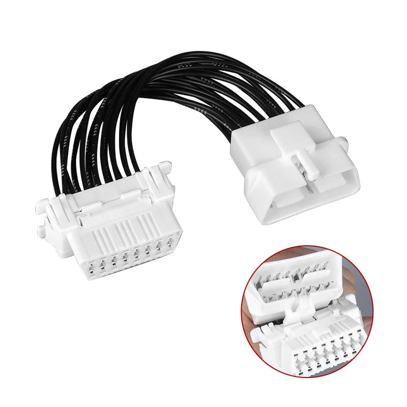 

Automobile OBD One-to-one Extension Cable 16-pin 16-core Power-on Detector Interface Annual Inspection and Modification Cable