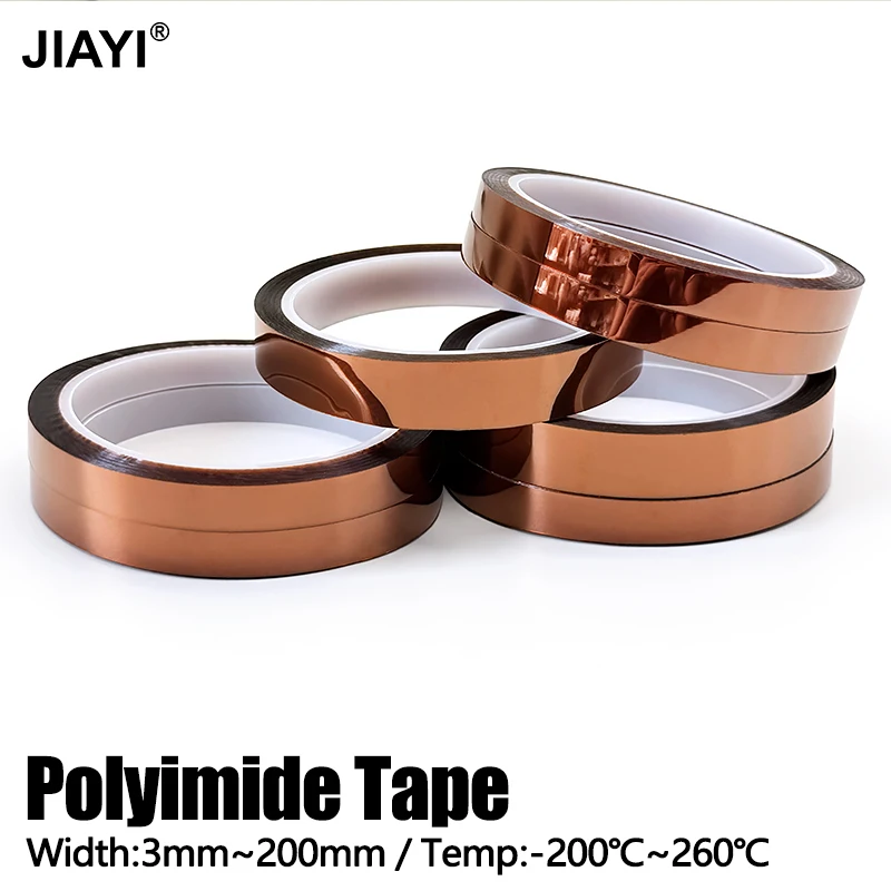 Gold Finger Tape Polyimide High Temp Heat Resistant Adhesive for Masking Soldering Electronics Width 3-200mm