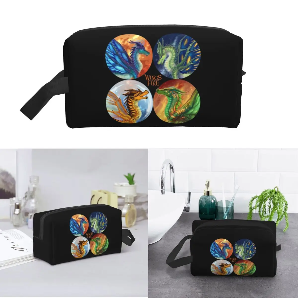 Wings Of Fire Makeup Bag Cosmetic Organizer Storage Dopp Kit Toiletry Cosmetic Bag for Women Beauty Travel Pencil Case