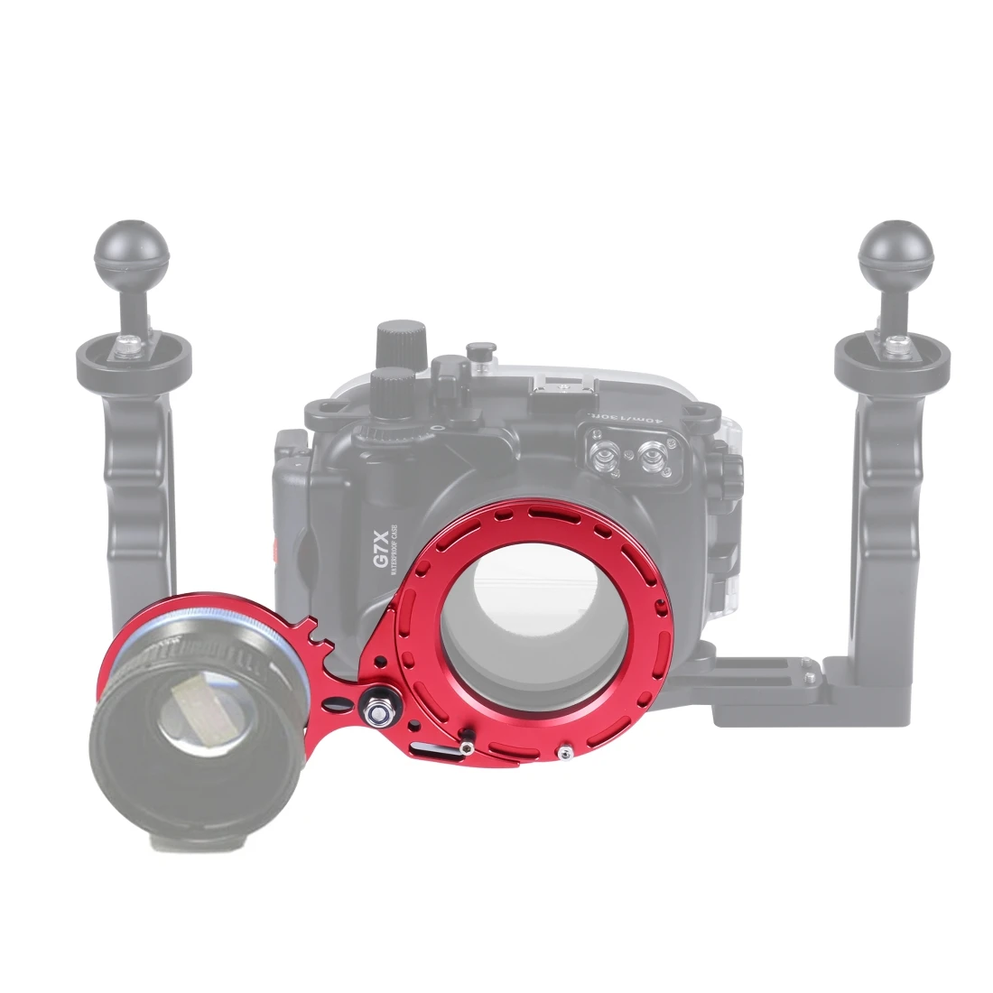 PULUZ Aluminum Alloy 67mm to 67mm Swing Wet-Lens Diopter Adapter Mount for DSLR Underwater Diving Housing Adapter Mount