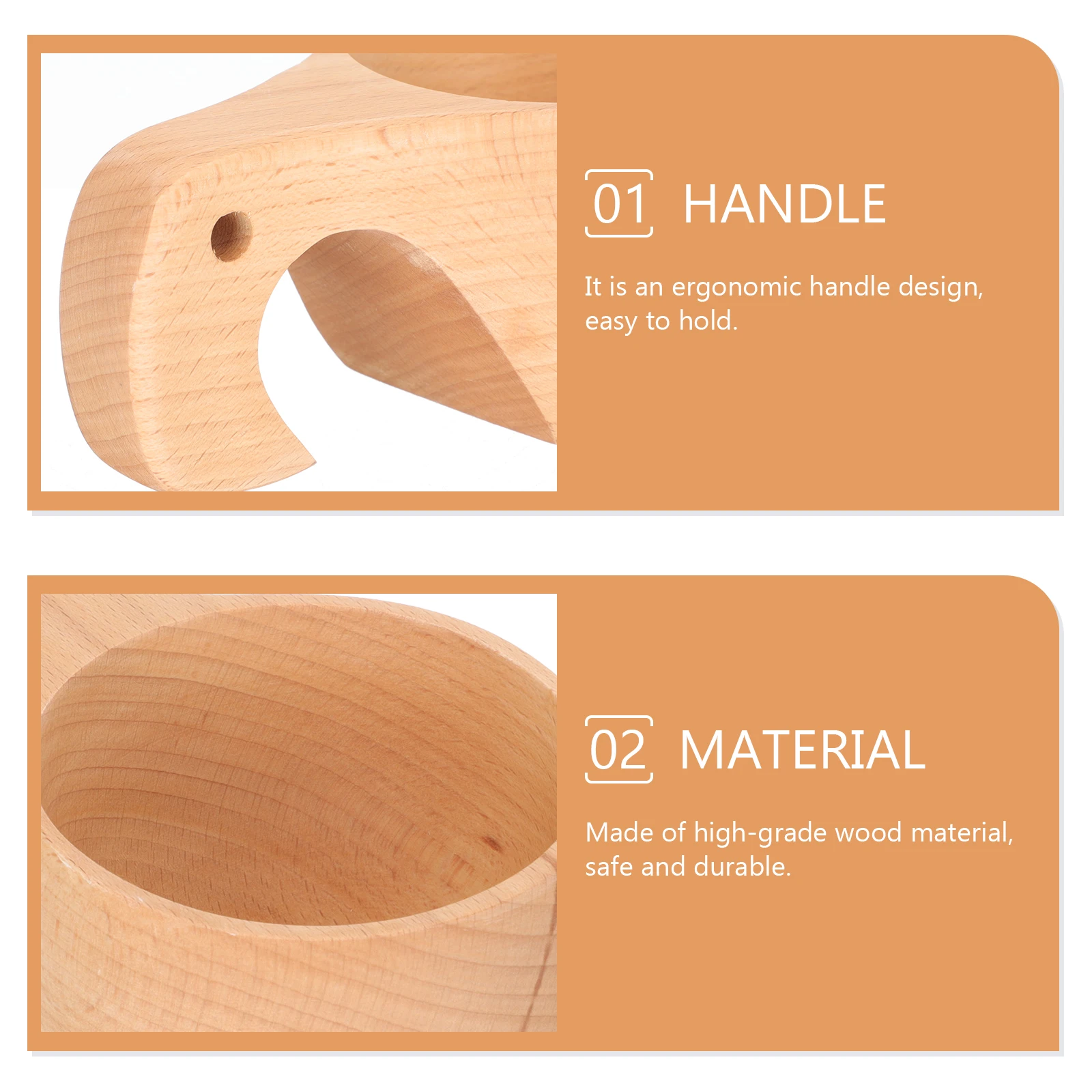 

Wooden Cup Water Scoop Solid Wood Measuring Tool Handle Coffee Tea Spoons Kitchen Scoop Household Practical Home Office