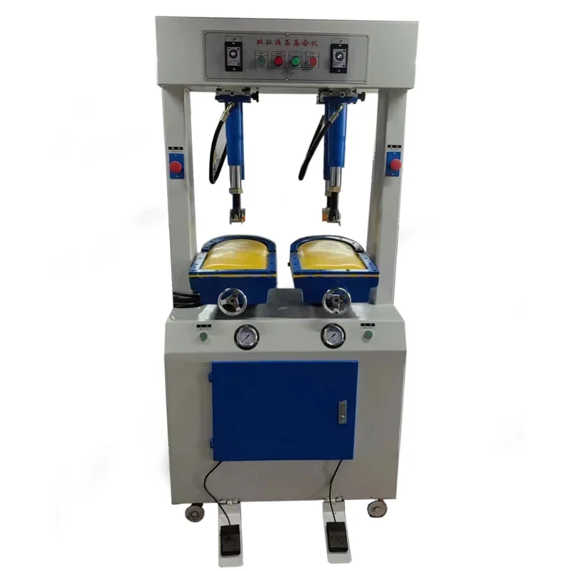 

Double Station Hydraulic Sandal Slipper Shoes Sole Attaching Press Pressing Machine