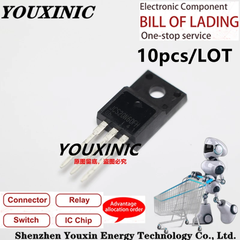 YOUXINIC  2019+  100% New Original  JCS20N60FH 20N60 TO-220F N-channel MOS FET 600V 20A