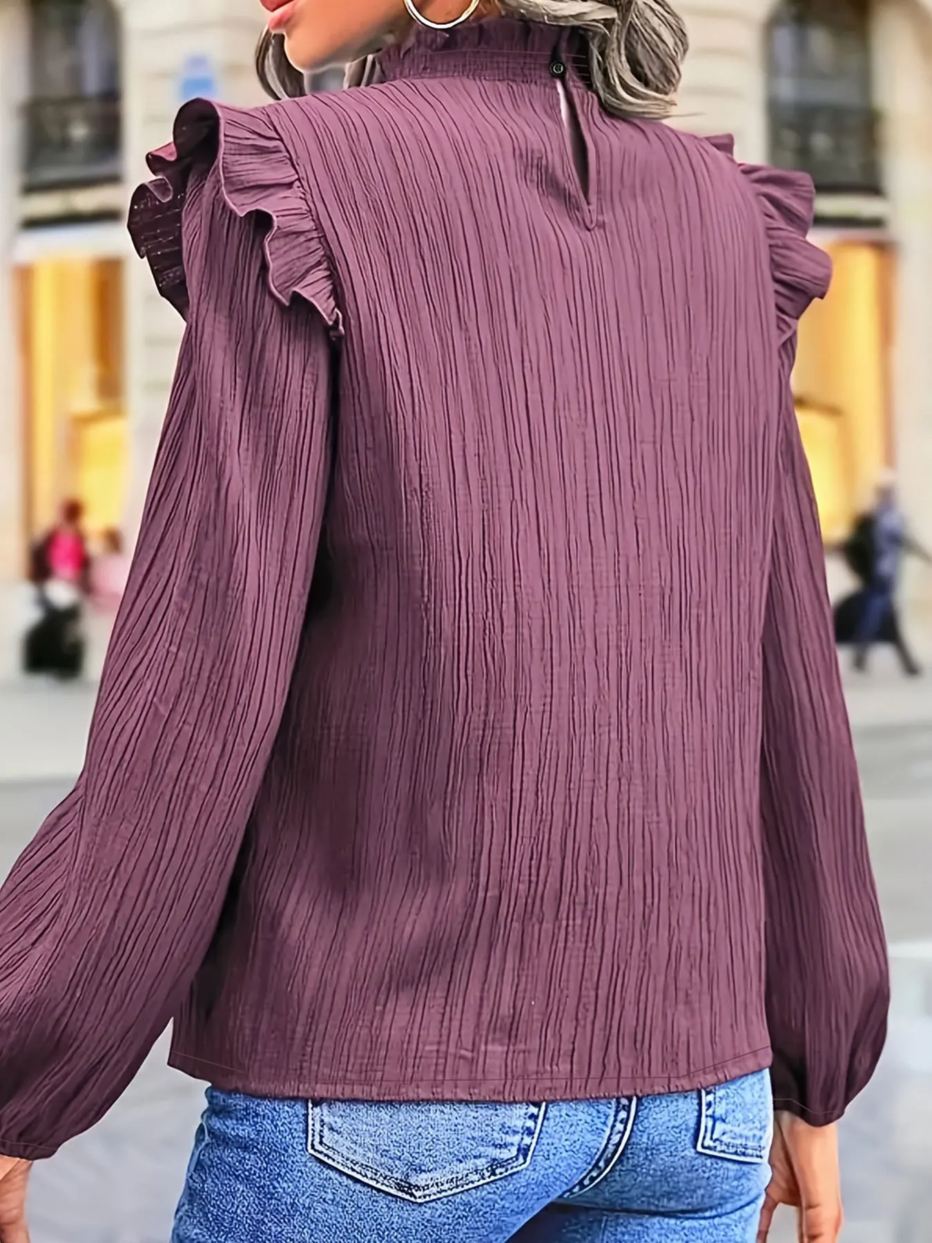 قميص صيفي نسائي باللون العنابي مقاس كبير باللون العنابي