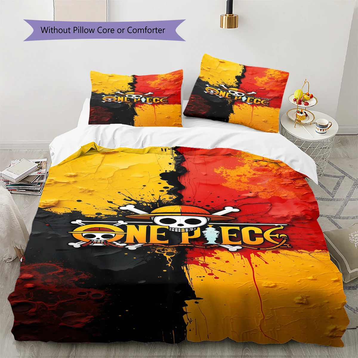 Straw Hat Pirates Soft and Comfortable Duvet Cover,Children's Bedding Set Gift,Extra Large Size, Various Sizes Available -HYQ64
