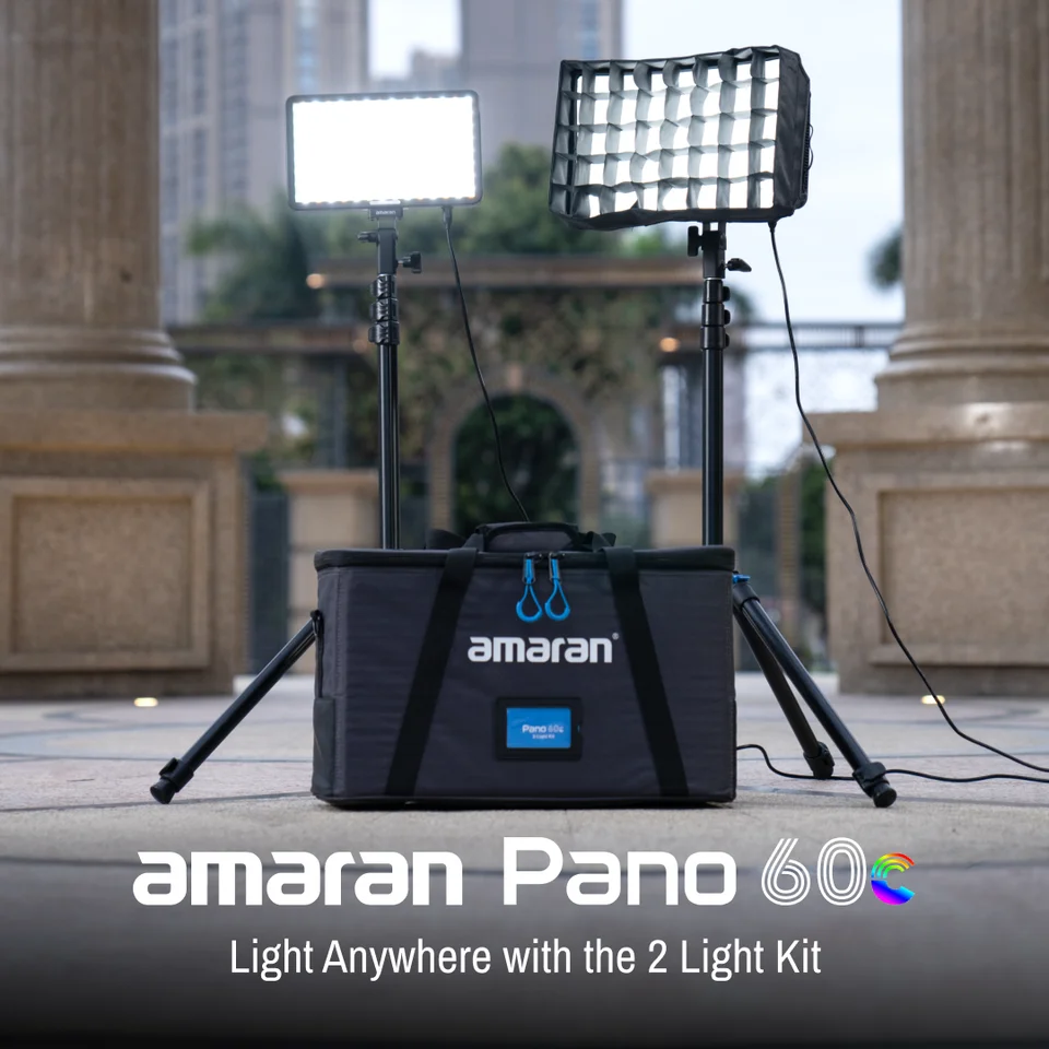 Amaran Pano 60c 2-Light RGBWW LED Video Studio Light Kit