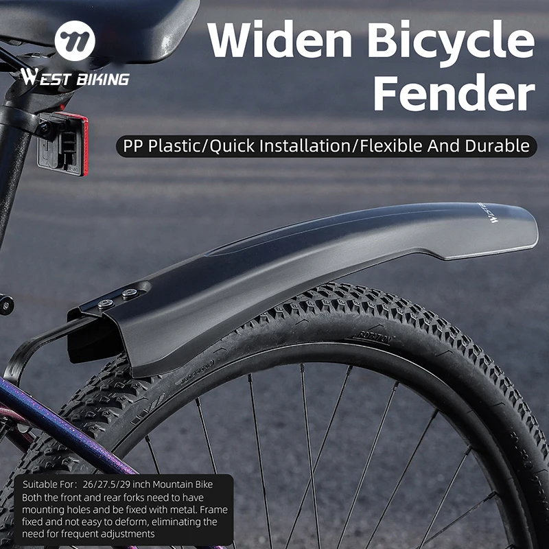 Kit Garde-Boue Vélo OUXI Avant Et Arrière - Universel, Réglable, Pour VTT Et Vélo Route 24 à 28 Pouces