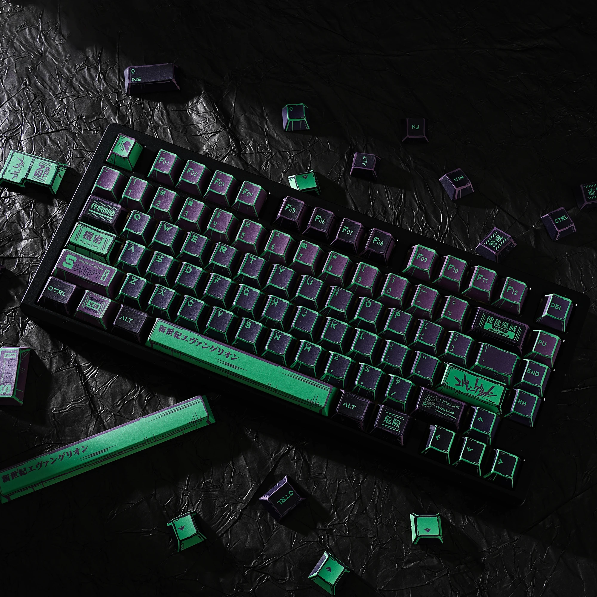 JCM EVA01 Keycaps German/Spanish/French/Russian/KoR Cherry Profile PBT 143 Keys Dye-Sub For Mechanical Keyboard Comic