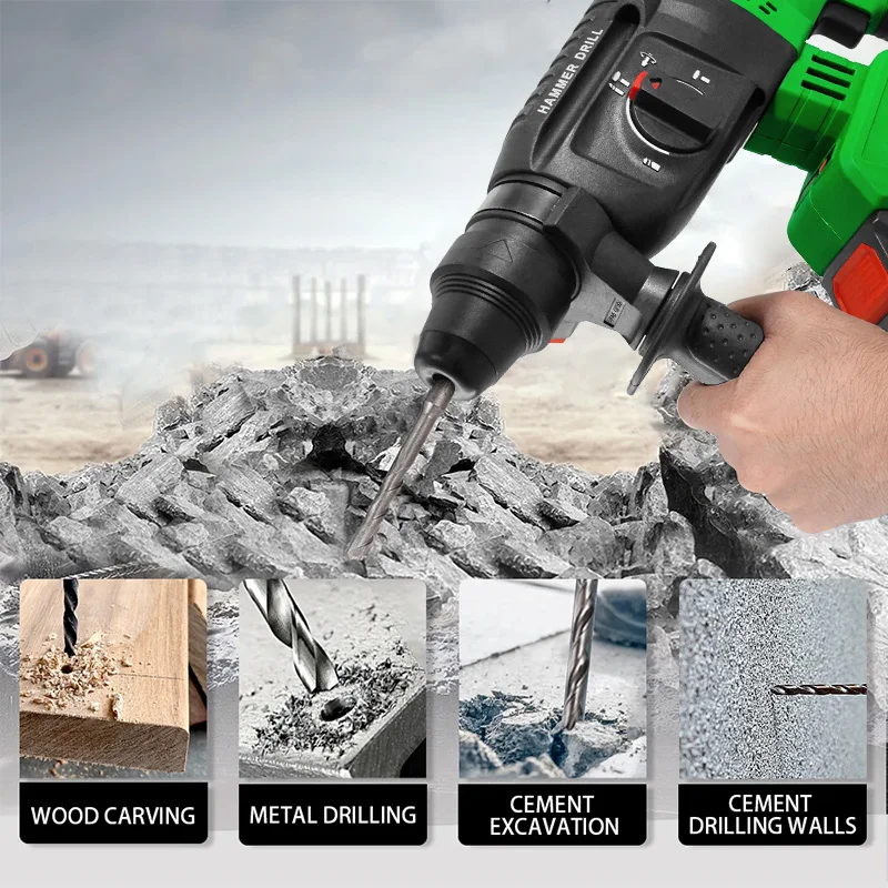 Electric Goddess Brushless Hammer Drill High Power and Powerful Cordless Hammer Rechargeable Multi functional Electric Tools Set