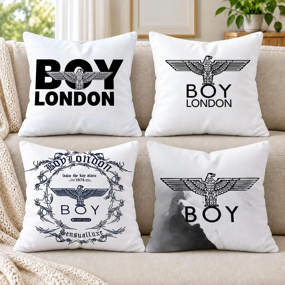 Brand B-BOY LONDON Cushion Cover Short Plush Double-Sided Printing Sofa Bedroom Pillow Case Aesthetic Home Decor
