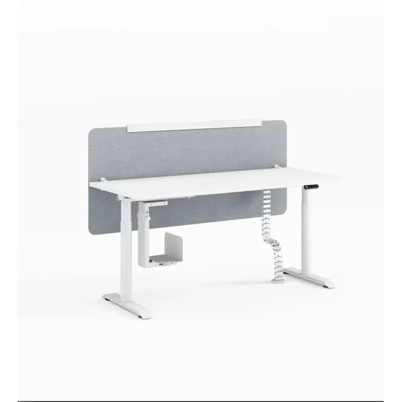 Electric Standing Desk Dual Motor L Shaped Wood Table Adjustable Height Ergonomic Workbench for Laptop Gaming Office Home Use
