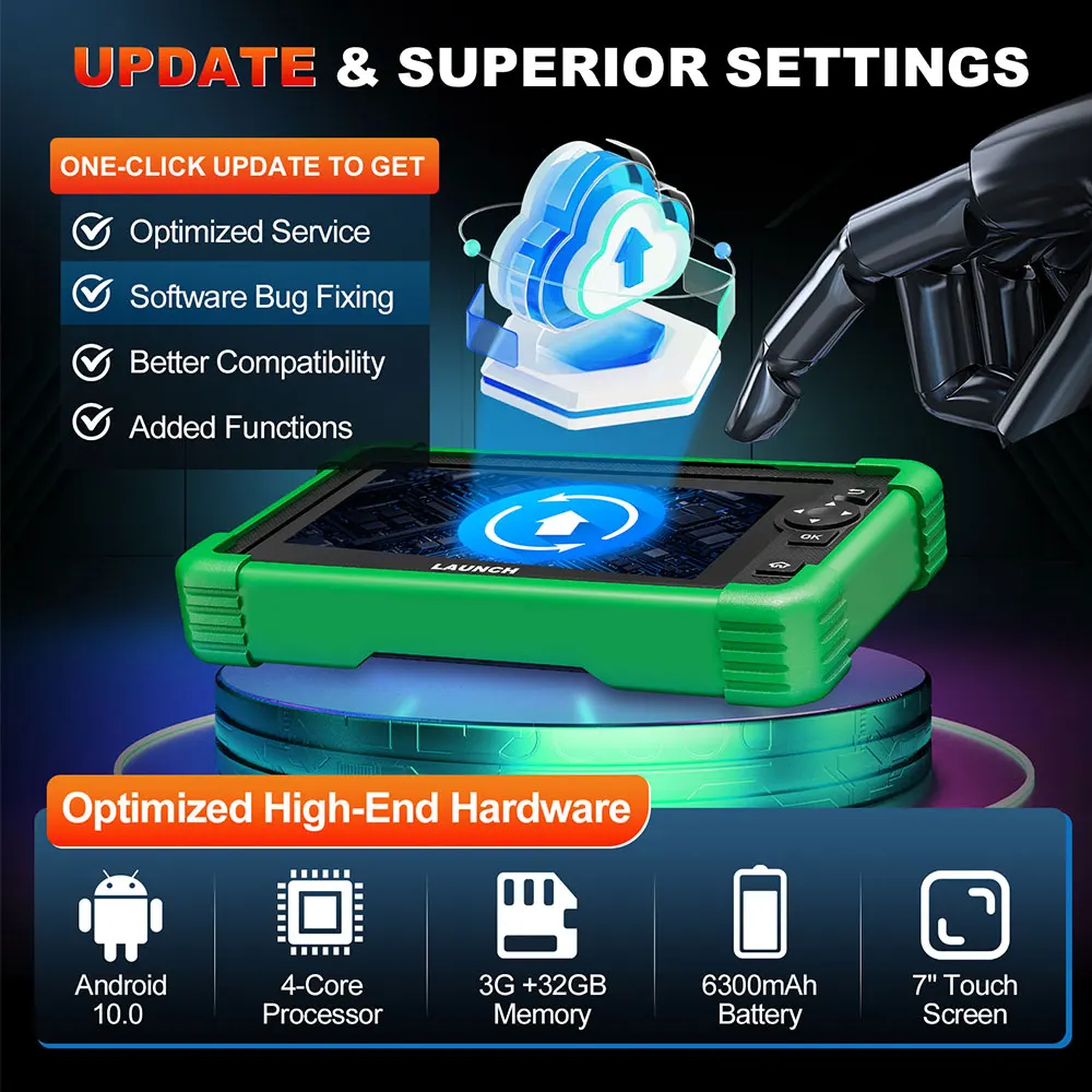 [Novos carros de energia] LAUNCH CRP919 EV Scanner de diagnóstico 43+ funções de serviço para veículos elétricos Nova energia PODE FD DOip Codificação