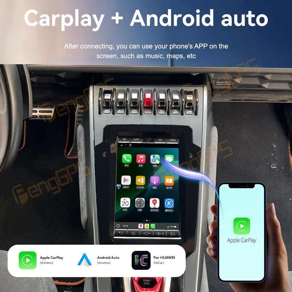 10.4 Inch Screen Car Radio For Lamborghini Huracan 2014-2018 Android Auto GPS Navigation Multimedia Stereo Receiver Head Unit