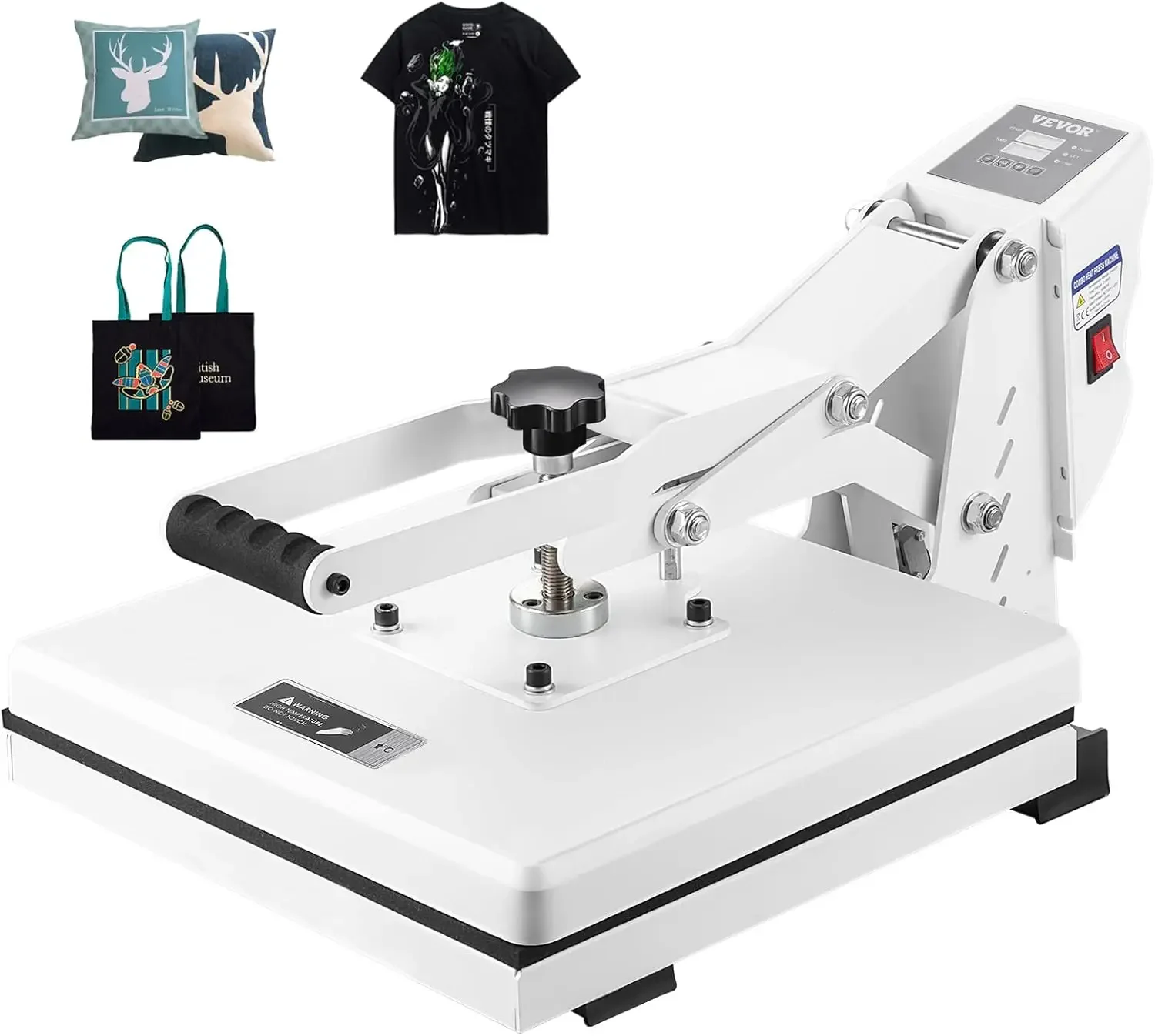 15x15 Heat Press Machine, Fast Heating, High Pressure Heat Press Machine, Power Digital Industrial Sublimation Printer