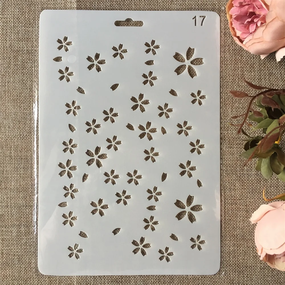 26cm Plum Flowers DIY Craft Layering Stencils Painting Scrapbooking Stamping Embossing Album Paper Card Template