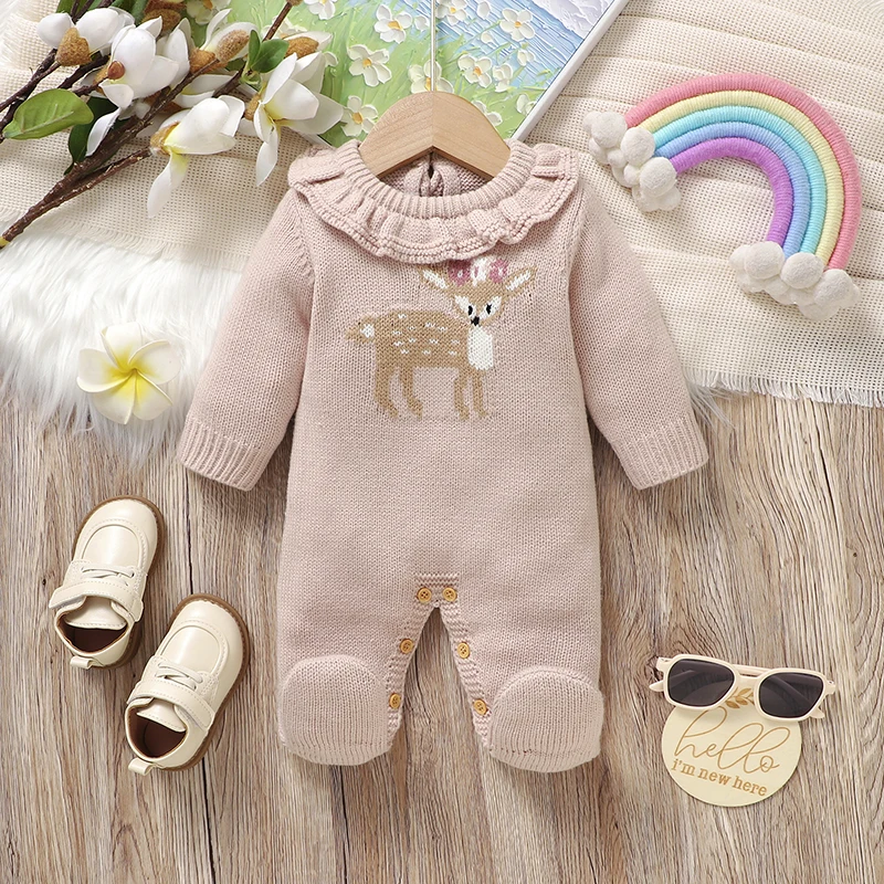 

Детские комбинезоны, осенне-зимние комбинезоны с длинными рукавами для новорожденных мальчиков и девочек, цельная осенняя одежда для малышей, костюм 0-9 м