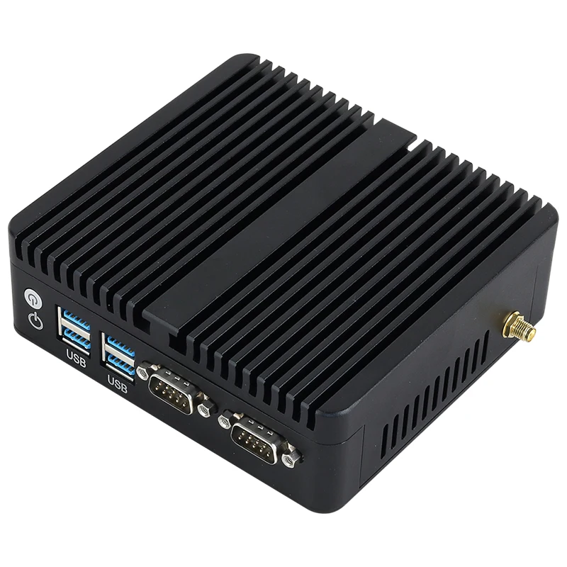 PC industrial sem ventilador Intel Celeron N5105 DDR4 M.2 NVMe SSD 2x Gigabit Ethernet 2x COM RS232 HDMI VGA WiFi 4x USB Windows Linux