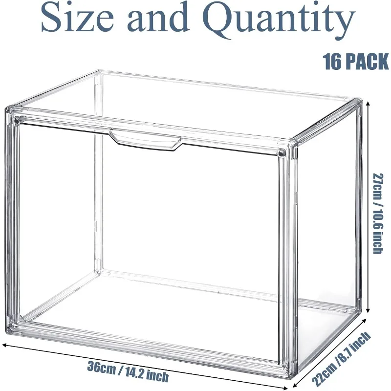 20 Pack Purse Storage Organizer for Closet,Clear Acrylic Display Case for Handbag Organizer,Stackable Purse Organizer