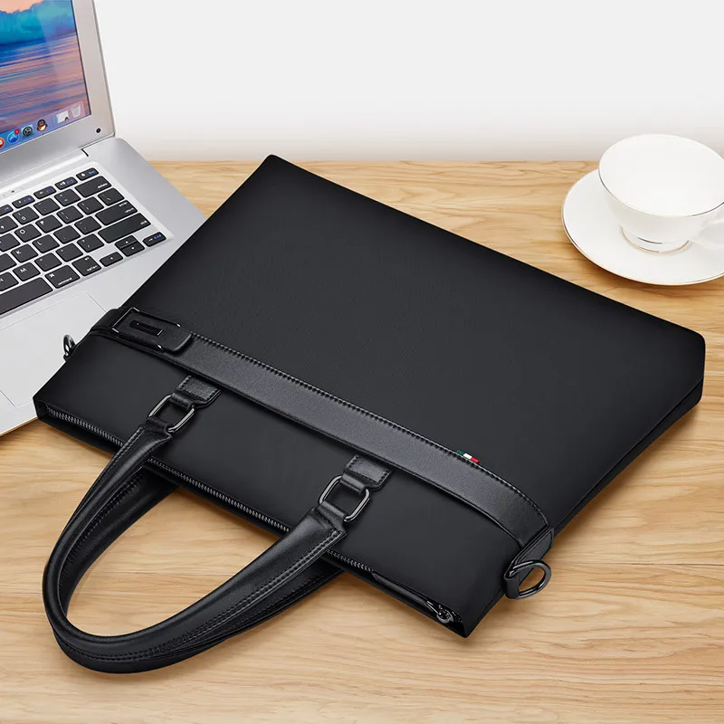 Men's Briefcase Business Commuter Handbag Large Capacity Water-resistant Nylon Laptop Messenger Luxury Brand Men Bag Brief Case