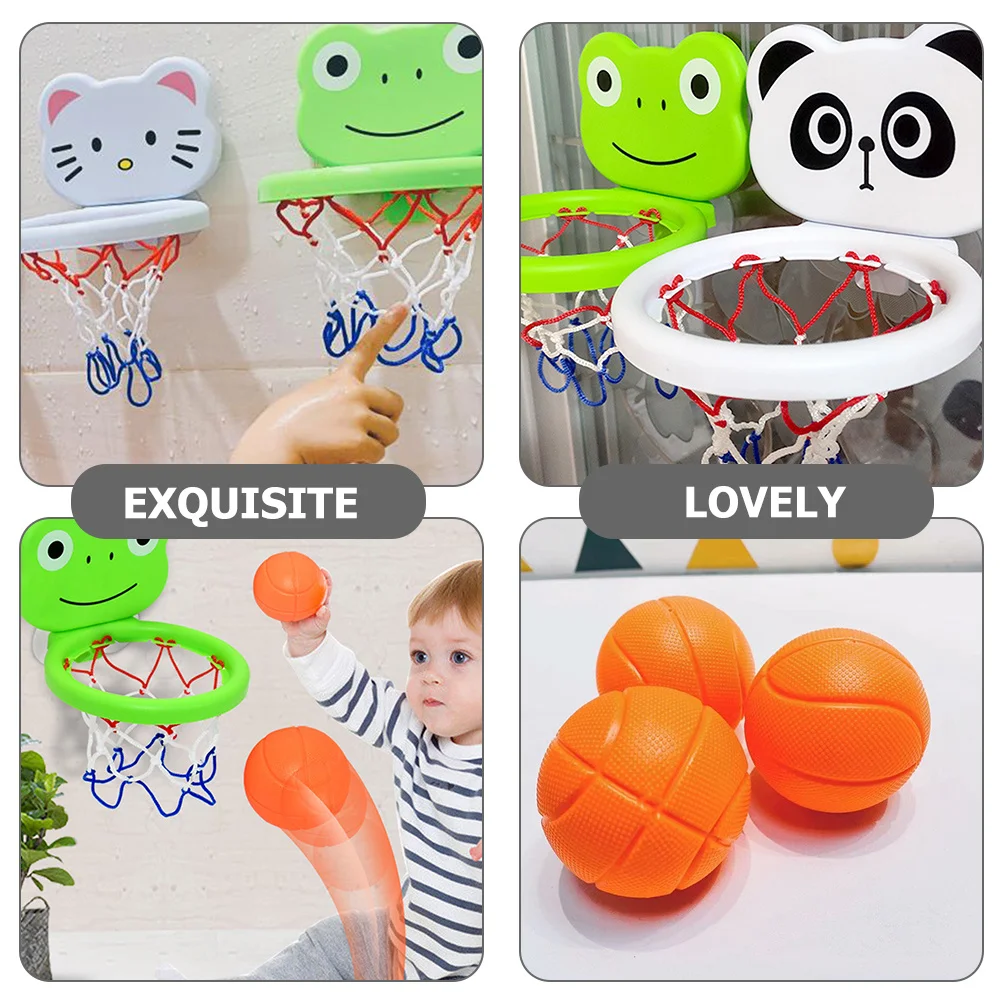 1Sets Bathroom Basketball for Children Bath Play Improves Movement Skills Indoor Active Play Shower Fun Kit Basketball Toys