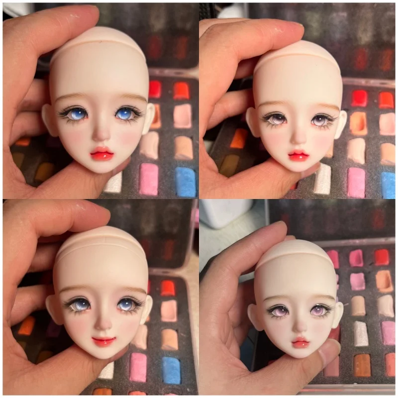 In-Stock Real Person Six Point Doll Head Single Head Mjd Finished Product Makeup Bjd Doll With Interchangeable Eyeballs