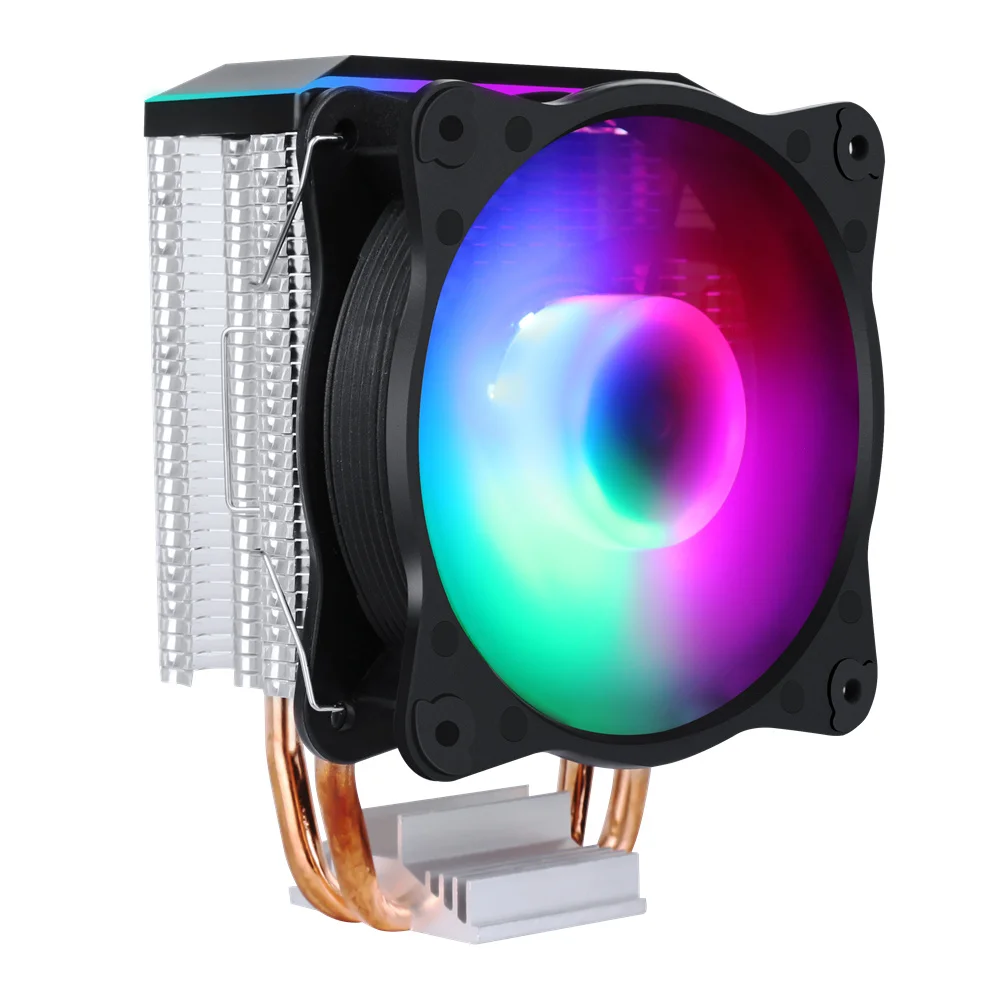 SAMA 95W TDP 2 Heat Pipes CPU Cooler 3Pin PC Quiet White Radiator for I3 I5 2011 1200 115X 1151 1150 X79 X99 E5 Ryzen AM3 AM4