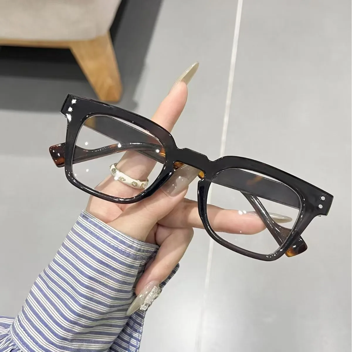 

New Women Transparent Computer Glasses Frame Men Anti Blue Light Square Eyewear Blocking Glasses Optical Spectacle Eyeglass