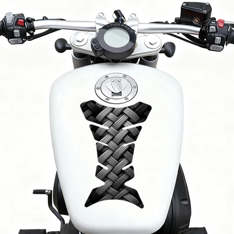 

2 pieces per set motorcycle fuel tank sticker Woven Texture Anti-scratch film material protection sticker vinyl