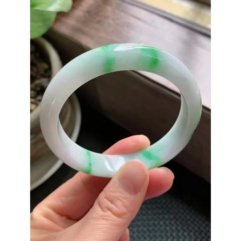 Miaoyang Green Large Ring Mouth Jewelry Jade Bracelet