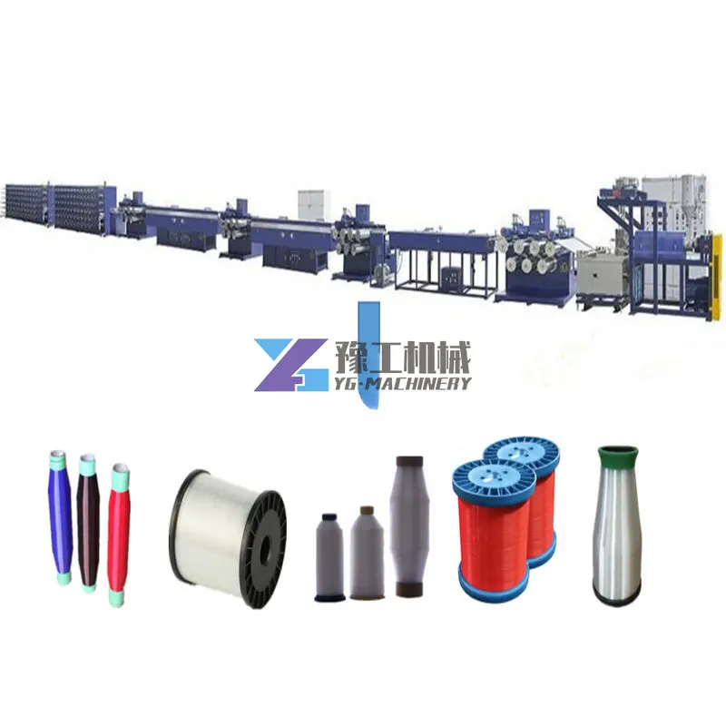 YUGONG Pp Hdpe Pa Nylon Monofilament Polypropylene Fiber Making Machine/pp Pe Twine Yarn Extruder Extrusion Line