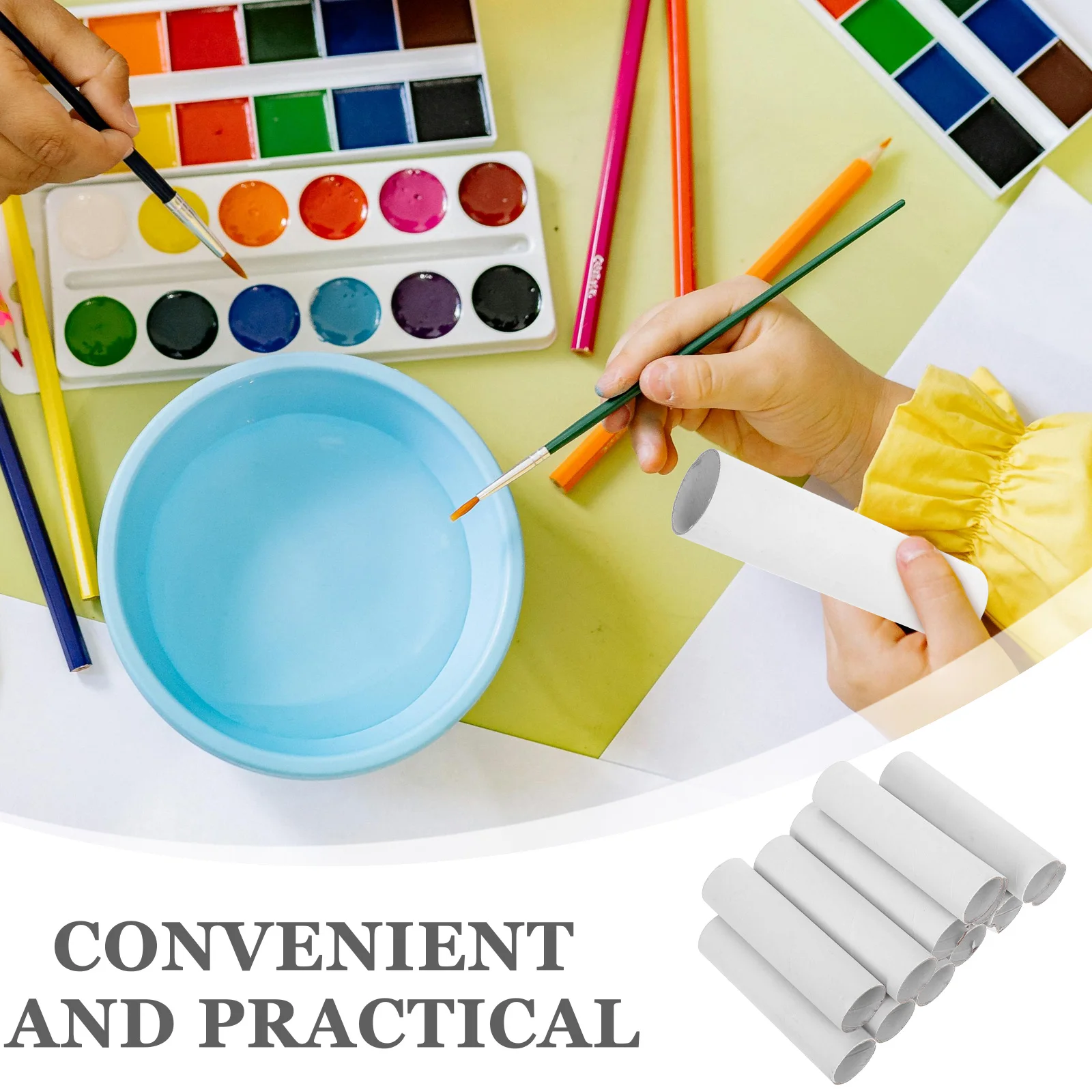 12Pcs Doodle Paper Tubes Sturdy Kraft Mailing Tubes for Artists Students Crafters Storage Shipping Posters Drawings Cardboard