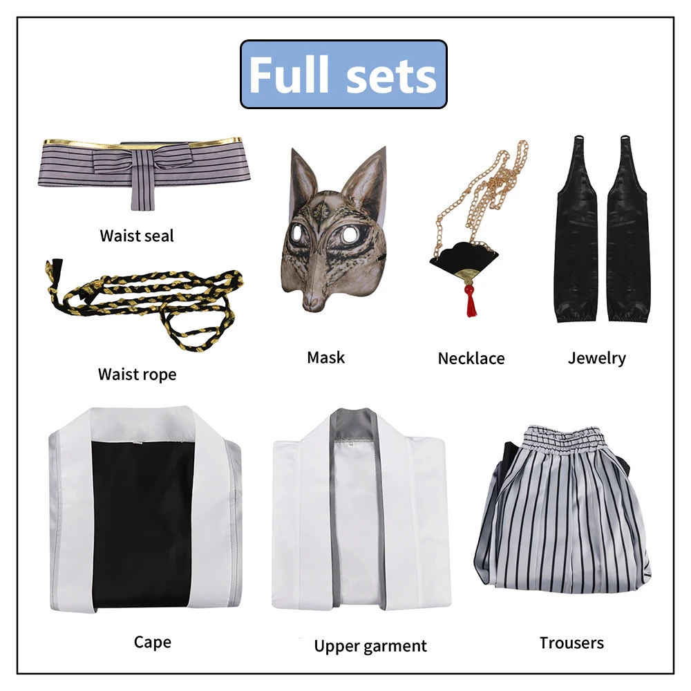Anime Silent Hill F Kotoyuki Tsuneki Cosplay Costume Fox Kotoyuki Mask Clothing Man Women Traditional Kimono Halloween Costumes view 4